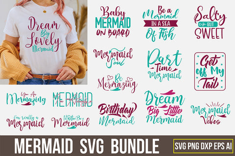 Mermaid SVG Bundle SVG nirmal108roy 