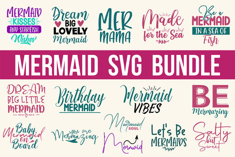 Mermaid SVG Bundle SVG nirmal108roy 