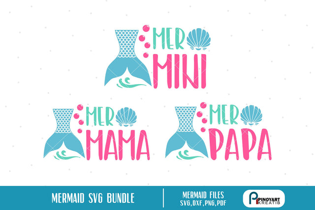 Mermaid Svg Bundle SVG Pinoyart Kreatib