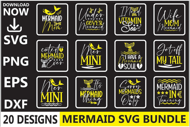 Mermaid SVG Bundle SVG Shahin alam 