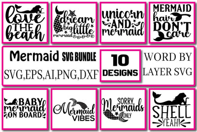 Mermaid SVG Bundle Vol. 1 SVG Craftlabsvg24 