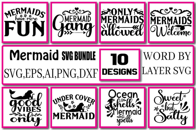 Mermaid SVG Bundle Vol. 2 SVG Craftlabsvg24 