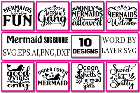 Mermaid SVG Bundle Vol. 2 SVG Craftlabsvg24 