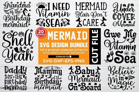 mermaid svg bundle vol 7 SVG buydesign 