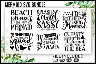 Mermaid SVG Bundle.Mermaid Monogram Svg, Cute Mermaid Svg, SVG Designangry 