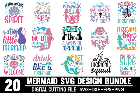 Mermaid SVG Design Bundle SVG md faruk hossain 