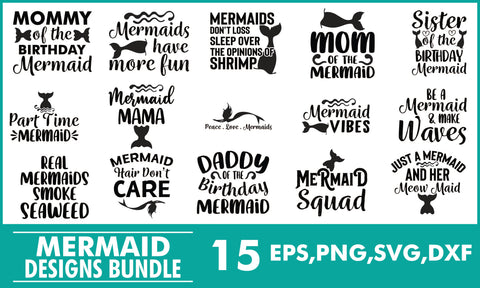 Mermaid SVG Designs Bundle SVG PatternFeed8 