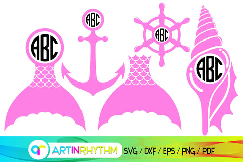 Mermaid SVG, Mermaid, Mermaid tail SVG, Mermaid SVG bundle, Anchor SVG, Pearl SVG, Conch shell SVG, Bubble SVG SVG Artinrhythm shop 