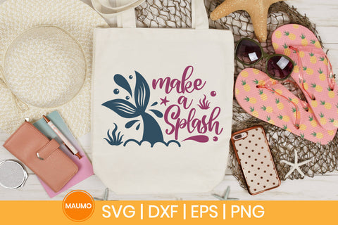 Mermaid svg quote, Make a splash SVG Maumo Designs 