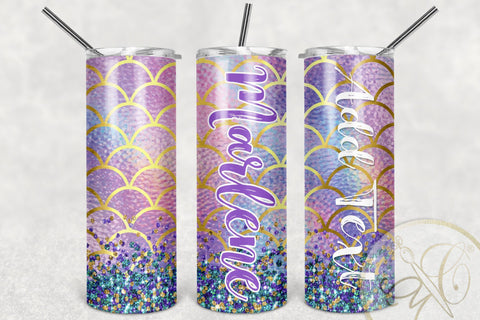 Mermaid Tail 20oz Skinny Tumbler Sublimation / iridescent Sublimation Marlene Campos 
