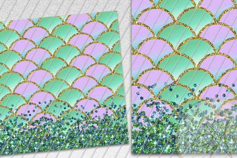 Mermaid Tail 20oz Skinny Tumbler Sublimation / Turquoise and Purple Sublimation Marlene Campos 