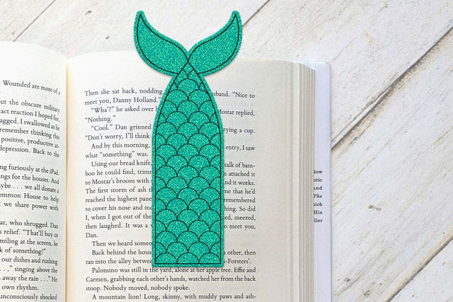 Mermaid Tail Bookmark ITH Applique Embroidery Embroidery/Applique DESIGNS Risa Rocks It 