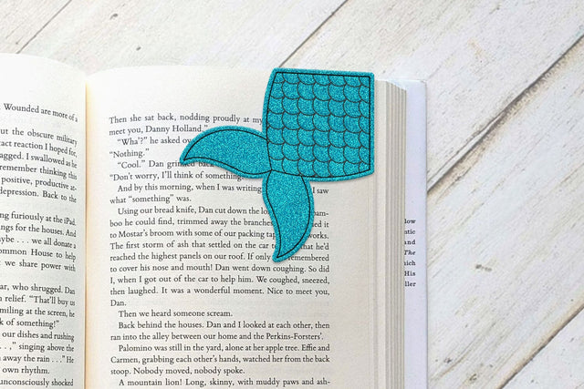 Mermaid Tail Corner Bookmark ITH Applique Embroidery Embroidery/Applique DESIGNS Risa Rocks It 