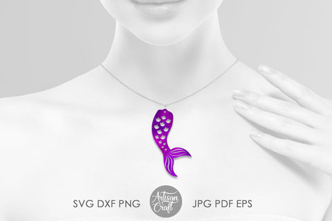 Mermaid tail earrings SVG cut files for laser cutting SVG Artisan Craft SVG 