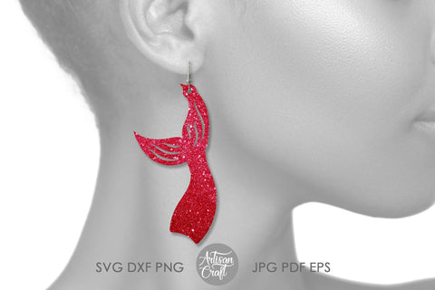 Mermaid tail earrings SVG for cutting with laser SVG Artisan Craft SVG 