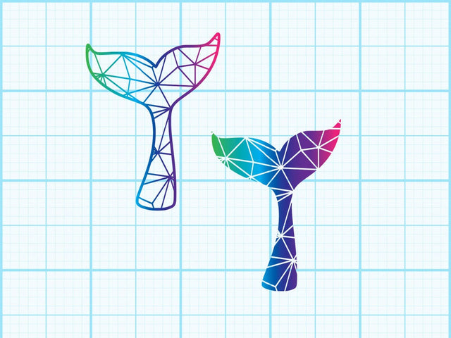 Mermaid Tail Geomatical Print SVG Johan Ru designs 
