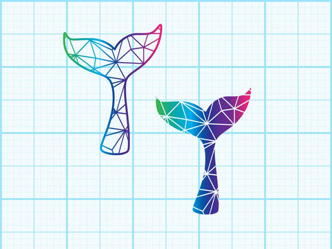 Mermaid Tail Geomatical Print SVG Johan Ru designs 