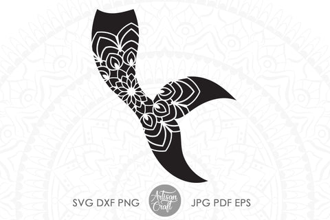 Mermaid tail mandala SVG, Mermaid tail SVG, mermaid clipart SVG Artisan Craft SVG 