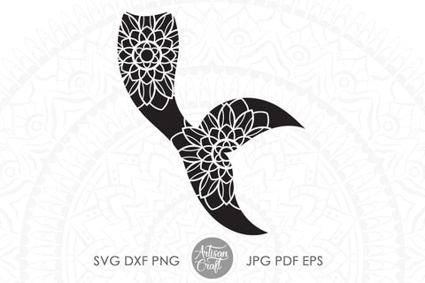 Mermaid tail mandala SVG, Mermaid tail SVG, mermaid clipart SVG Artisan Craft SVG 