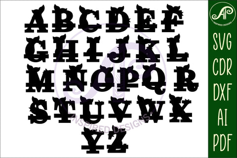 Mermaid tail monogram letter bundle Name signs SVG 3 layer design SVG APInspireddesigns 