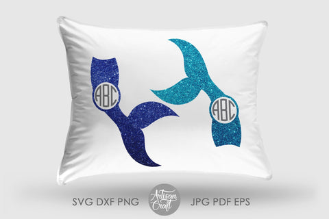 Mermaid tail monogram SVG SVG Artisan Craft SVG 