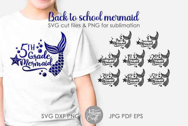 Mermaid tail SVG for back to school SVG Artisan Craft SVG 
