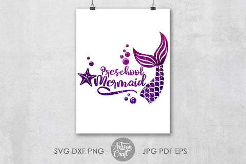 Mermaid tail SVG for back to school SVG Artisan Craft SVG 