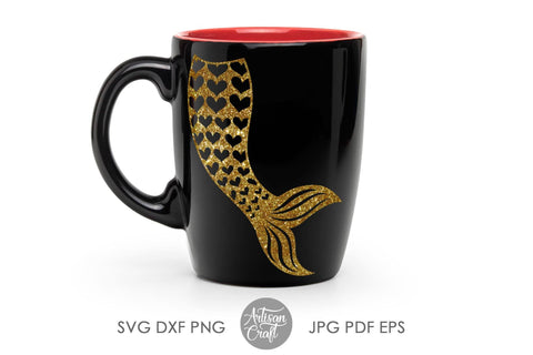 Mermaid tail SVG, mermaid heart SVG SVG Artisan Craft SVG 