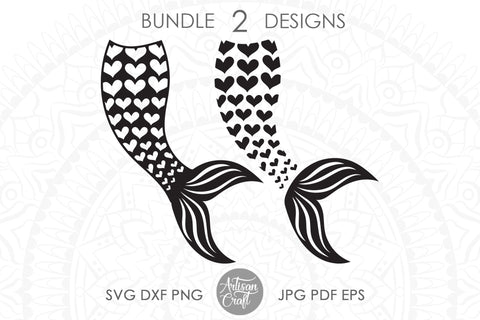 Mermaid tail SVG, mermaid heart SVG SVG Artisan Craft SVG 