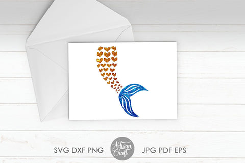 Mermaid tail SVG, mermaid heart SVG SVG Artisan Craft SVG 