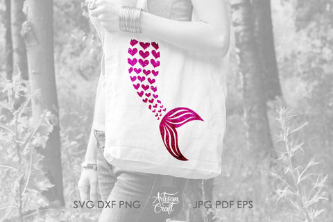 Mermaid tail SVG, mermaid heart SVG SVG Artisan Craft SVG 