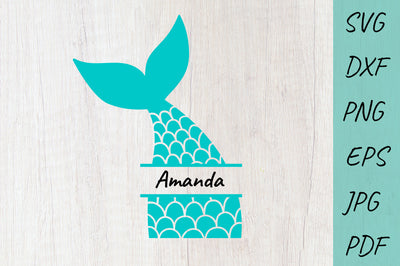 Mermaid Tail SVG, Mermaid monogram SVG SVG Irina Ostapenko 