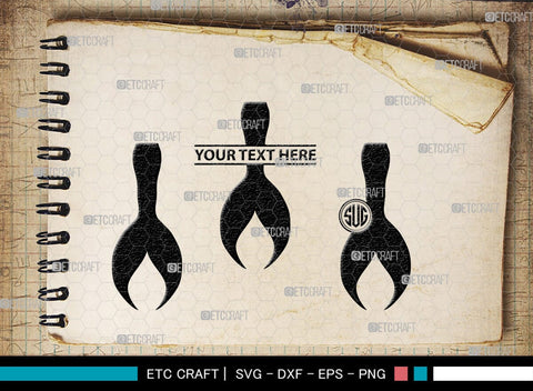 Mermaid Tails Monogram, Mermaid Tails Silhouette, Mermaid Tails SVG, Mermaid Svg, Mermaid Tail Svg, Tail Svg, SB00386 SVG ETC Craft 