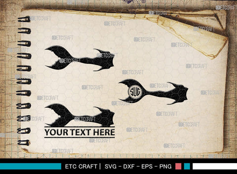 Mermaid Tails Monogram, Mermaid Tails Silhouette, Mermaid Tails SVG, Mermaid Svg, Mermaid Tail Svg, Tail Svg, SB00386 SVG ETC Craft 