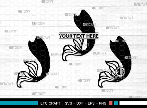 Mermaid Tails Monogram, Mermaid Tails Silhouette, Mermaid Tails SVG, Mermaid Svg, Mermaid Tail Svg, Tail Svg, SB00386 SVG ETC Craft 
