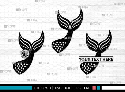 Mermaid Tails Monogram, Mermaid Tails Silhouette, Mermaid Tails SVG, Mermaid Svg, Mermaid Tail Svg, Tail Svg, SB00386 SVG ETC Craft 