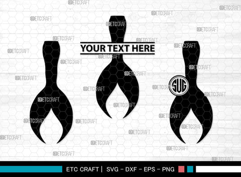 Mermaid Tails Monogram, Mermaid Tails Silhouette, Mermaid Tails SVG, Mermaid Svg, Mermaid Tail Svg, Tail Svg, SB00386 SVG ETC Craft 