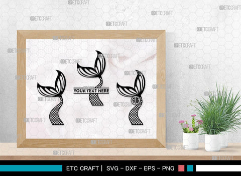 Mermaid Tails Monogram, Mermaid Tails Silhouette, Mermaid Tails SVG, Mermaid Svg, Mermaid Tail Svg, Tail Svg, SB00386 SVG ETC Craft 
