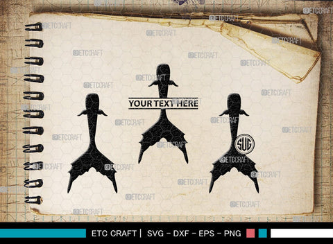 Mermaid Tails Monogram, Mermaid Tails Silhouette, Mermaid Tails SVG, Mermaid Svg, Mermaid Tail Svg, Tail Svg, SB00386 SVG ETC Craft 