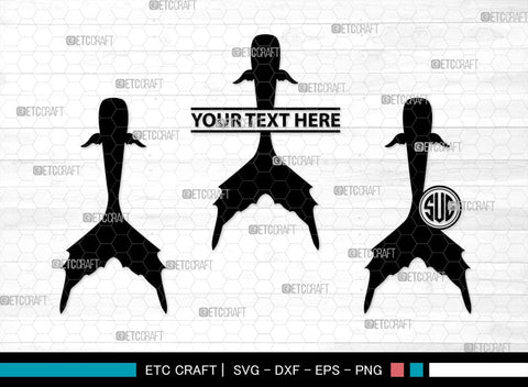 Mermaid Tails Monogram, Mermaid Tails Silhouette, Mermaid Tails SVG, Mermaid Svg, Mermaid Tail Svg, Tail Svg, SB00386 SVG ETC Craft 