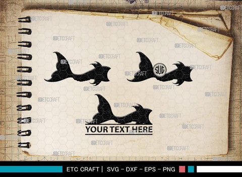 Mermaid Tails Monogram, Mermaid Tails Silhouette, Mermaid Tails SVG, Mermaid Svg, Mermaid Tail Svg, Tail Svg, SB00386 SVG ETC Craft 