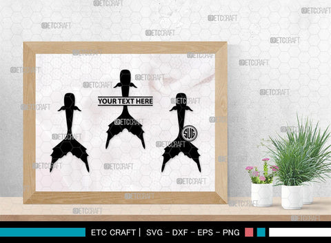 Mermaid Tails Monogram, Mermaid Tails Silhouette, Mermaid Tails SVG, Mermaid Svg, Mermaid Tail Svg, Tail Svg, SB00386 SVG ETC Craft 