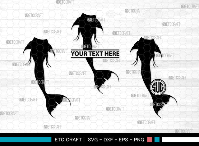 Mermaid Tails Monogram, Mermaid Tails Silhouette, Mermaid Tails SVG, Mermaid Svg, Mermaid Tail Svg, Tail Svg, SB00386 SVG ETC Craft 