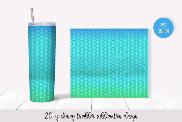 Mermaid Tumbler 20oz Skinny Tumbler. Sublimation Design. Sublimation Vera Fedorova 