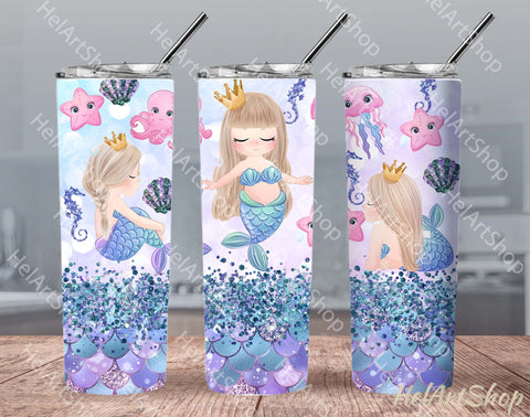 Mermaid Tumbler PNG | Sublimation Skinny Tumbler Sublimation _HelArtShop_ 