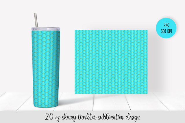 Mermaid Tumbler Sublimation Design. 20oz Skinny Tumbler Sublimation Vera Fedorova 