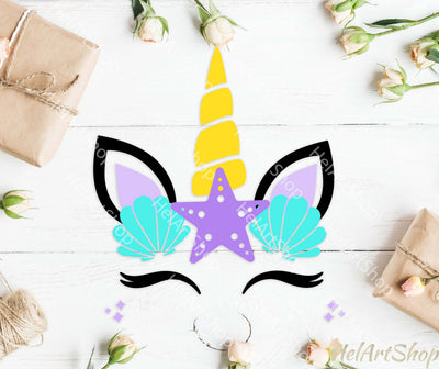 Mermaid Unicorn SVG SVG _HelArtShop_ 