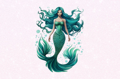 Mermaid Wiki Fin Fun Tidal Teal Clipart Sublimation Regulrcrative 