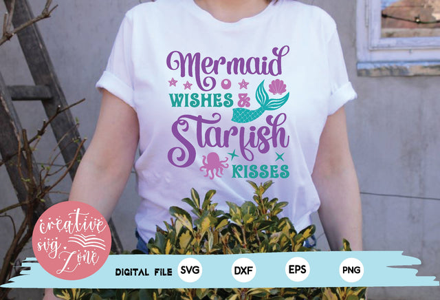 mermaid wishes & starfish kisses SVG md faruk hossain 