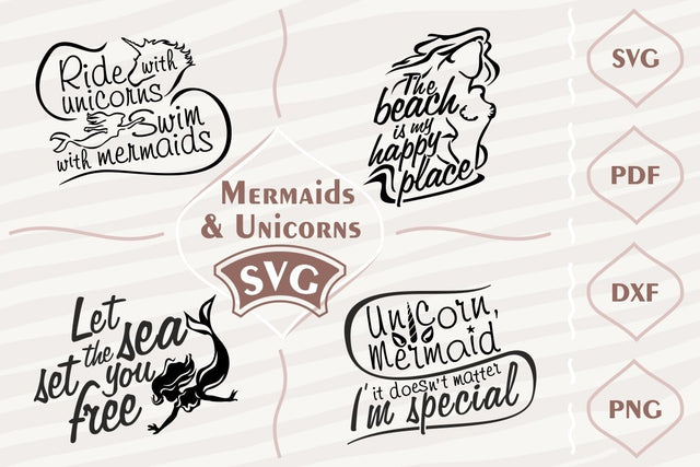 Mermaids and unicorns SVG bundle SVG Digital Mojito 